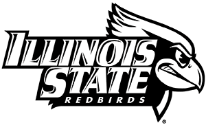Illinois State Redbirds logo featuring a stylized bird head and bold text.