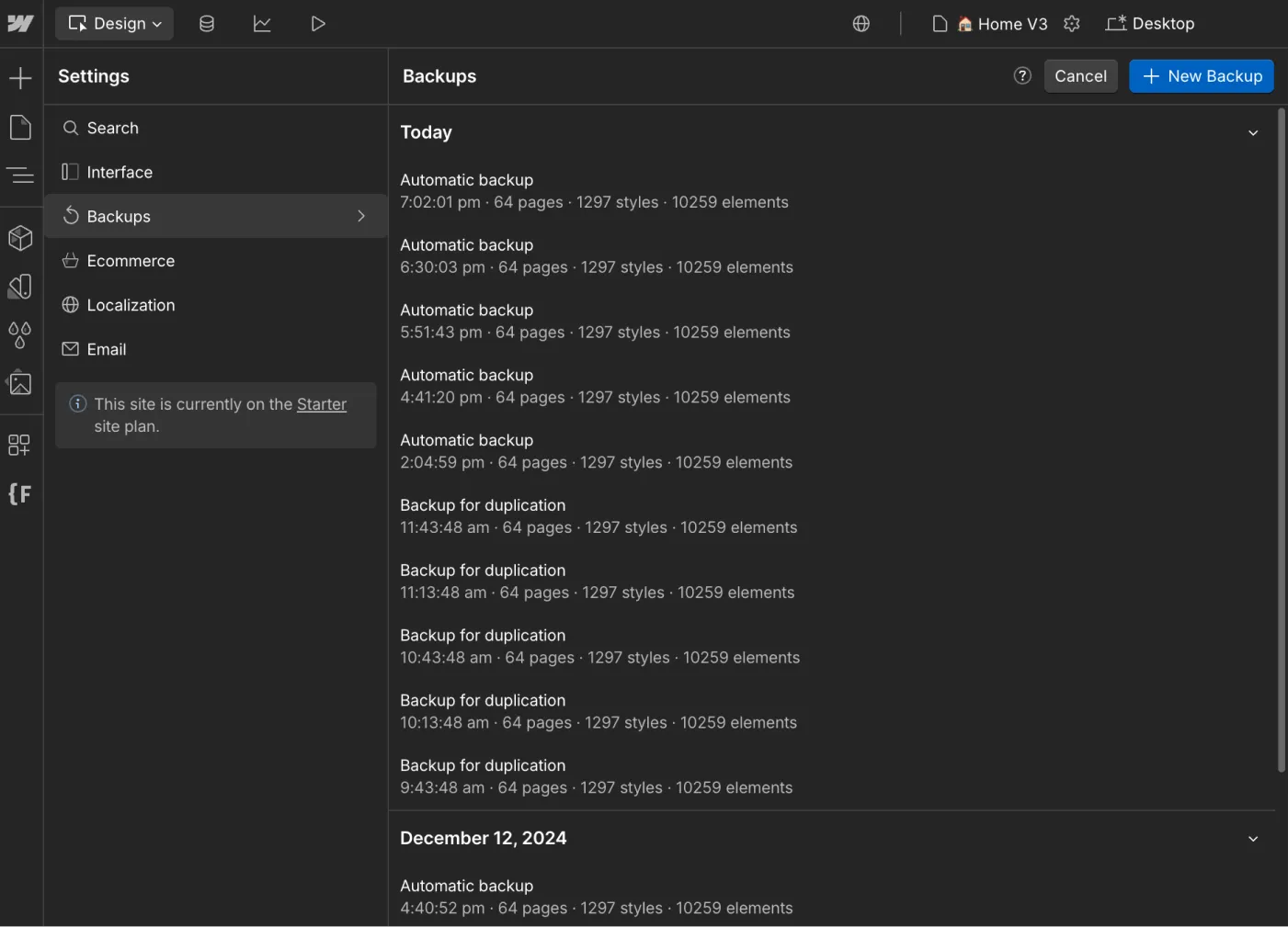 Backups - GardenView Webflow Template | BRIX Templates