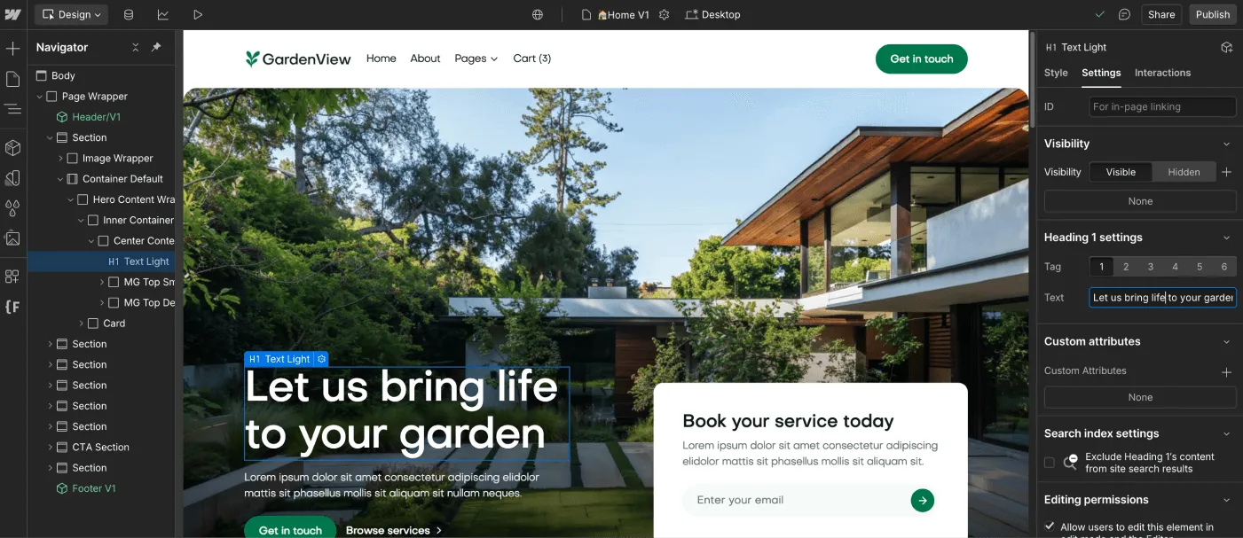 Static Content - GardenView Webflow Template | BRIX Templates