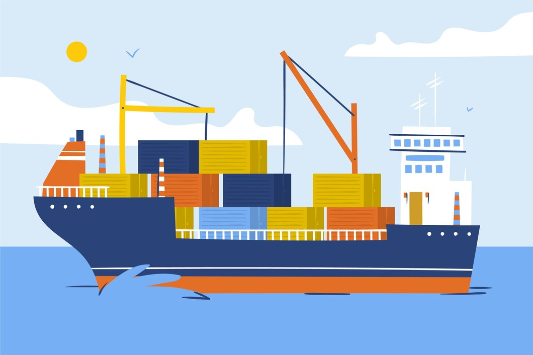 pengiriman ekspedisi via laut oleh Zataka Express gambar diambil dari Freepik