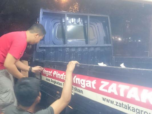 Proses kirim motor dengan cargo