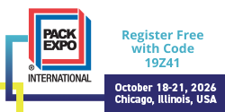 PACK EXPO International 2026, October 18 to 21, Chicago. Registrieren Sie sich mit dem Code 19Z41.