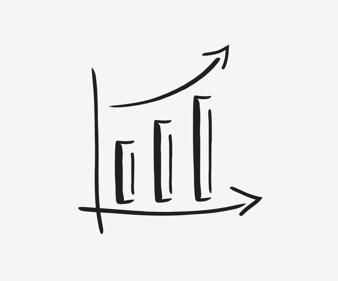 Illustration of a graph going up