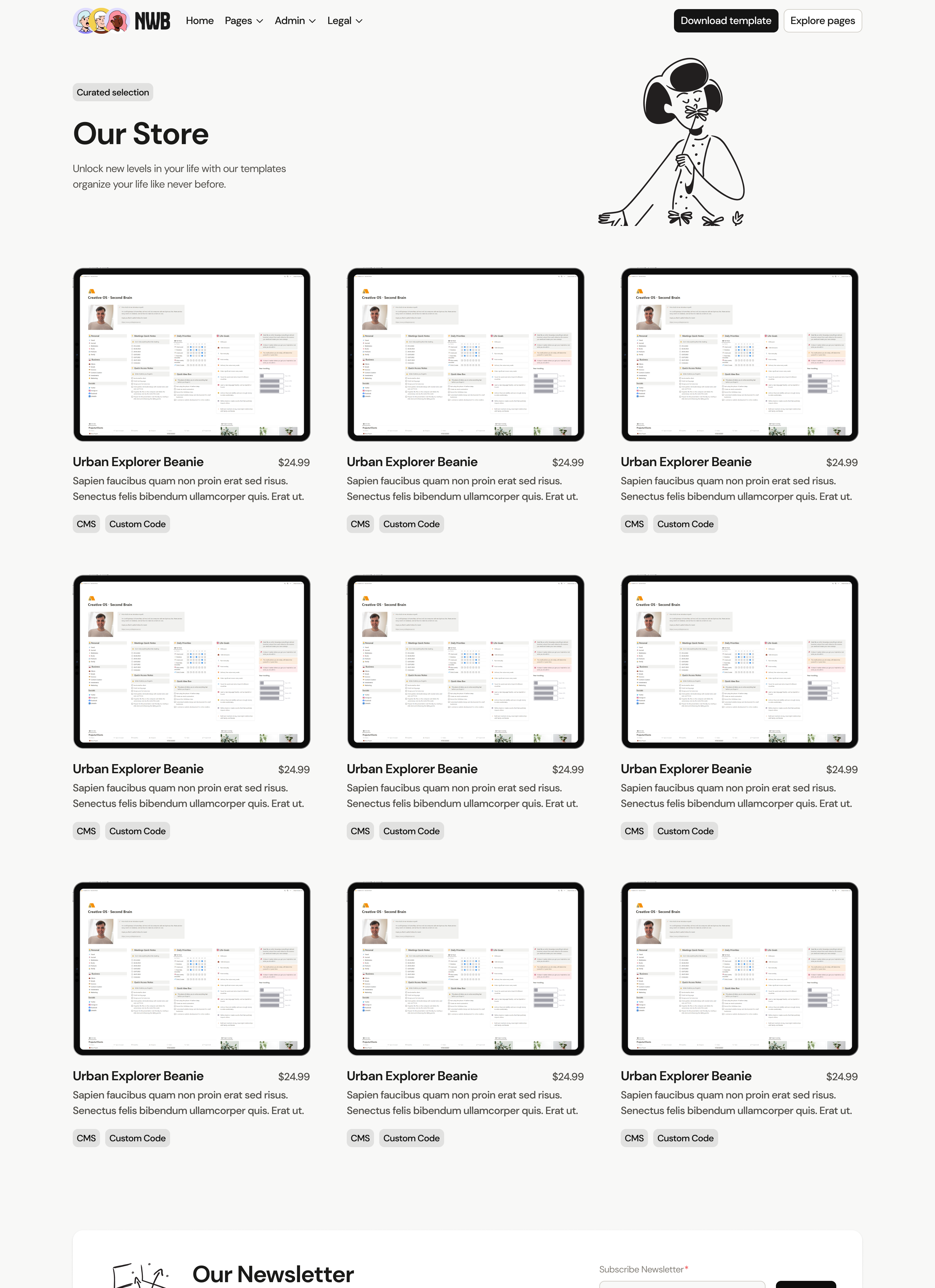 A screenshot of the product's page
