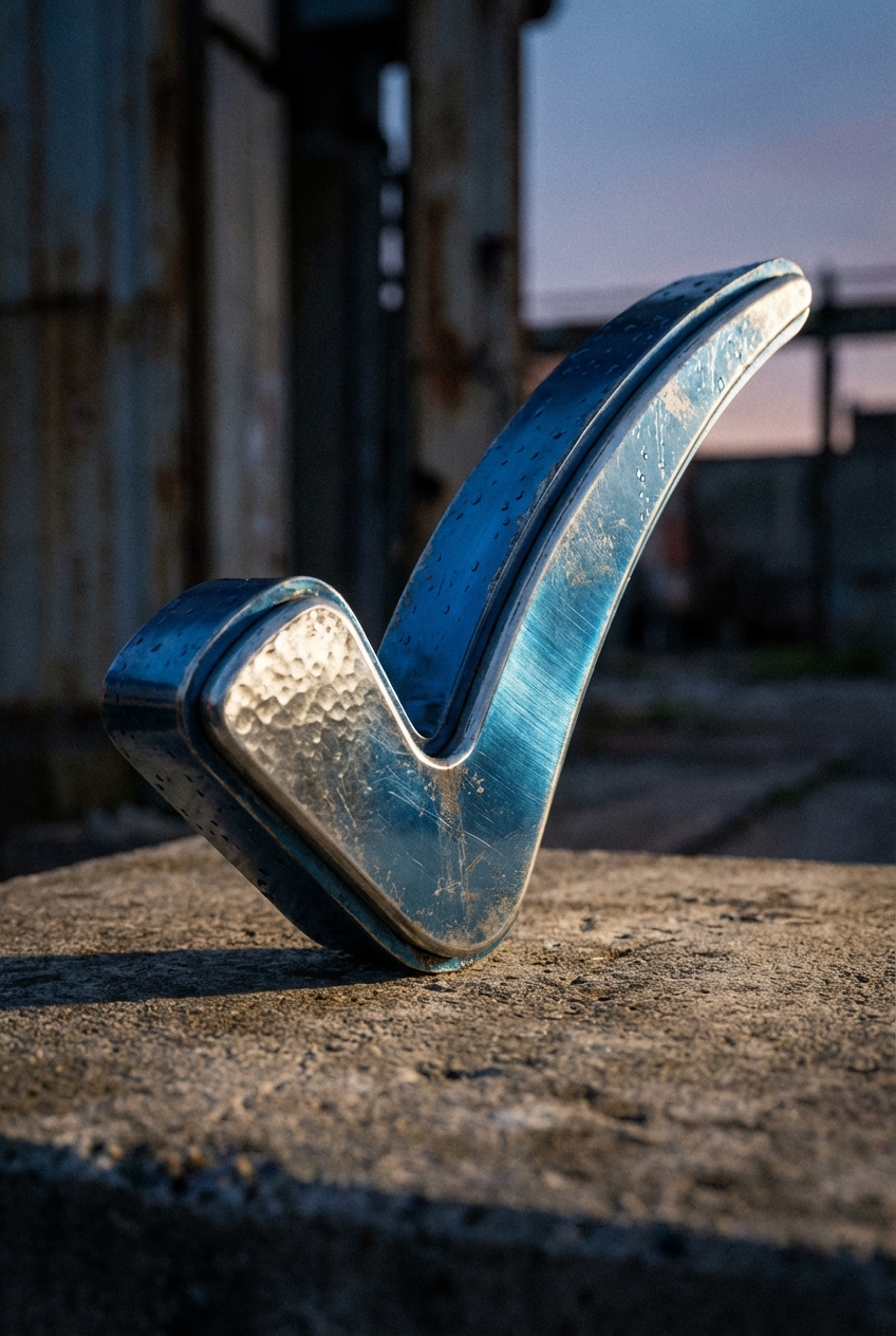 Tick on concrete. Blue and silver metalic texture.