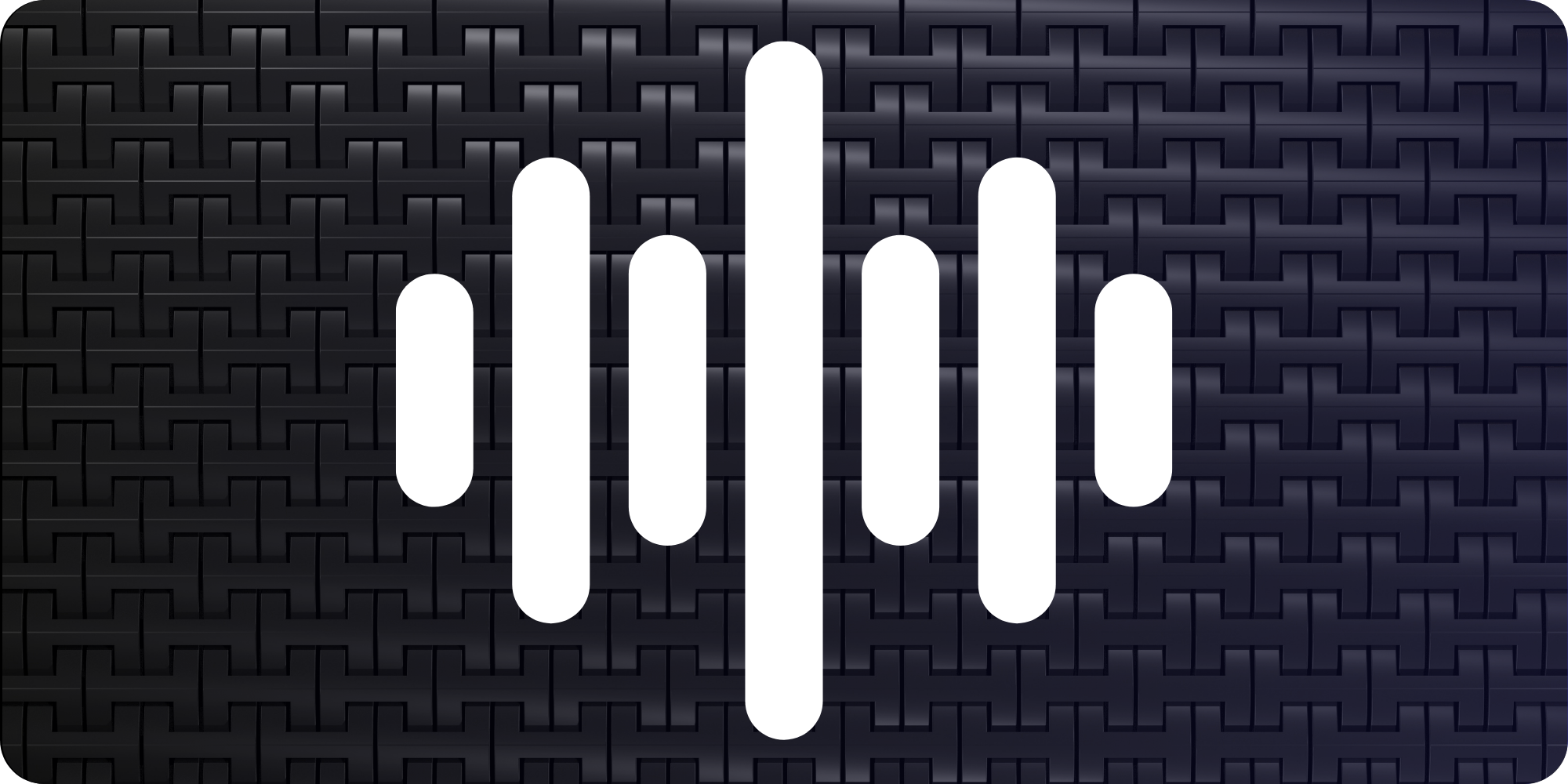 Black/White Soundwave Icon.