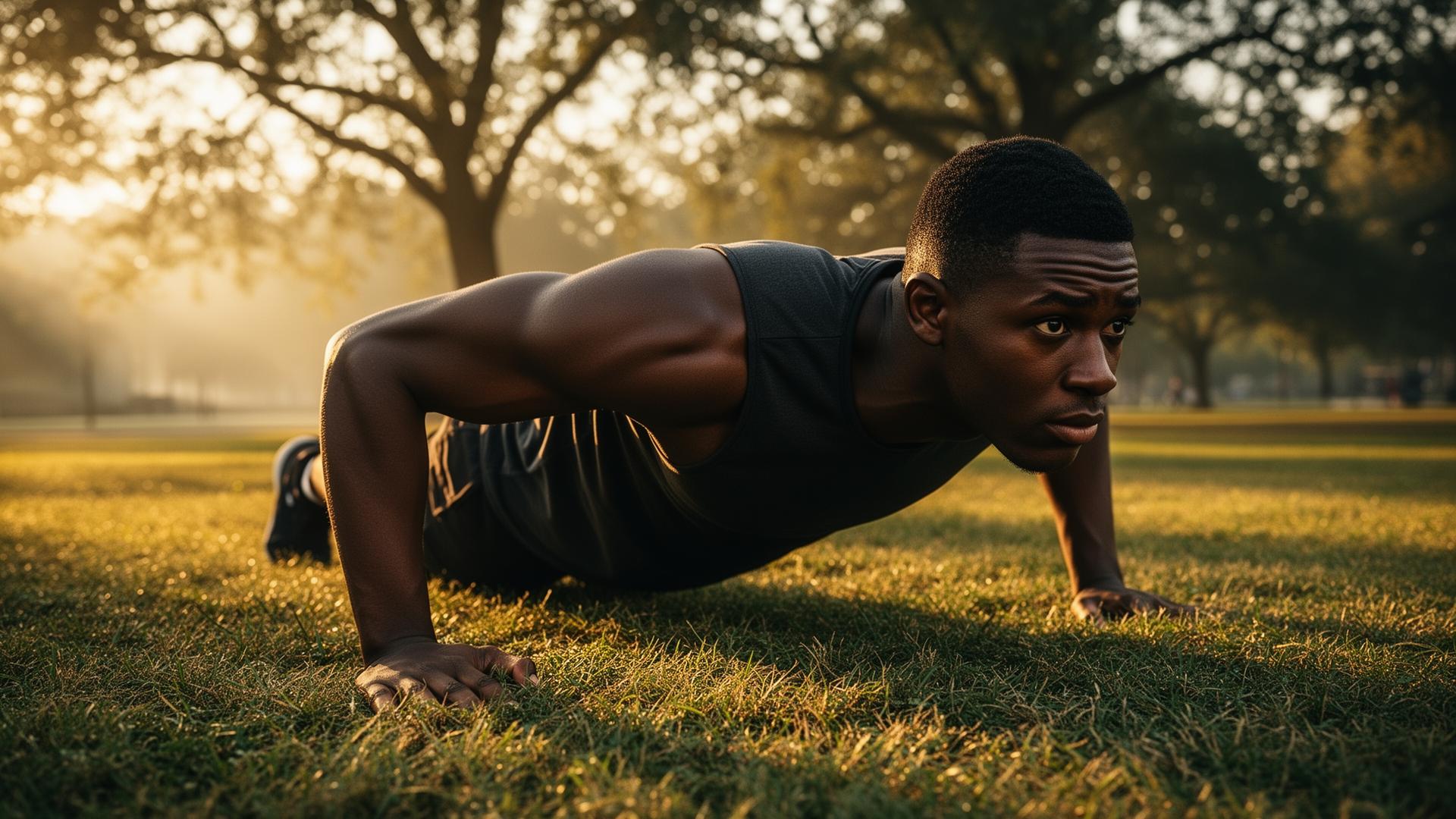 Hero Image of Young Man doing pushup