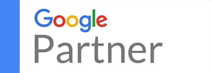 Google Partner logo with Google in multicolored letters and Partner in gray text.