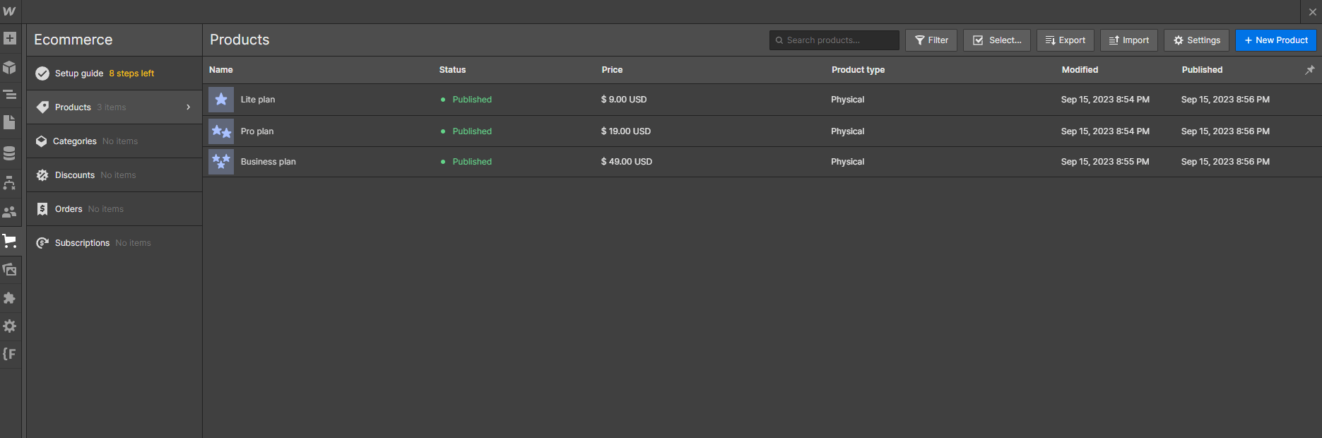 Ecommerce Collection - KnowledgeHub X Webflow Template