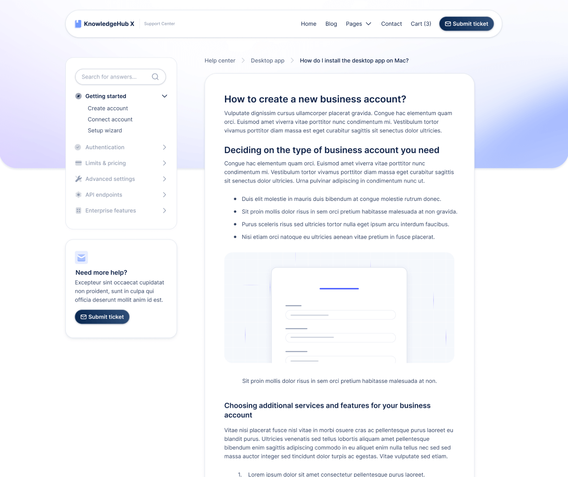 KnowledgeHub X - Help Center Single V2 Page - Help Center Webflow Template