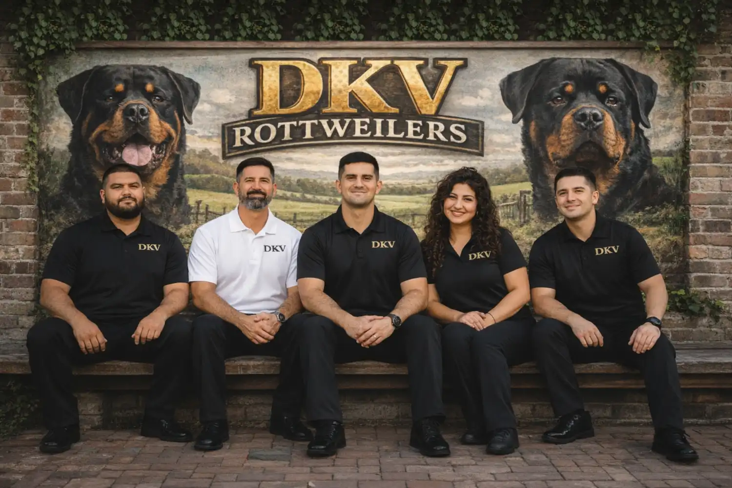DKV Rottweilers team with breeder and staff showcasing professional program behind elite German Rottweiler puppies for sale and trusted nationwide breeder experience