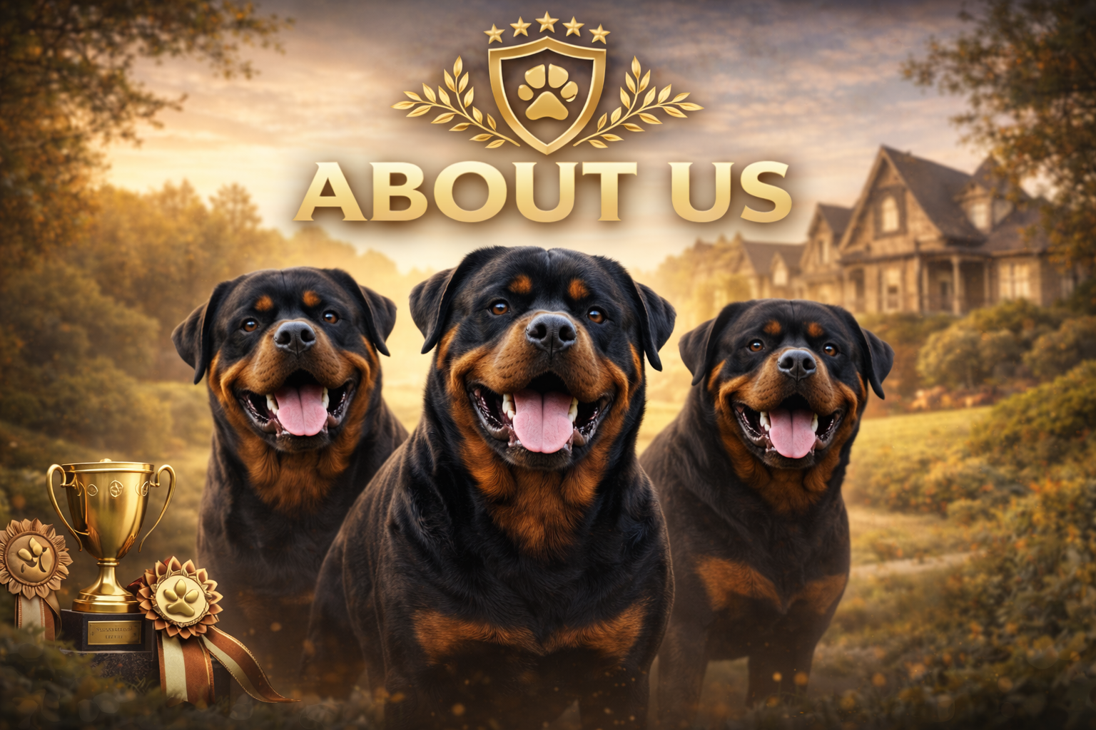 one image of an adult DKV Rottweiler male standing sideways showing correct breed structure at a dog show