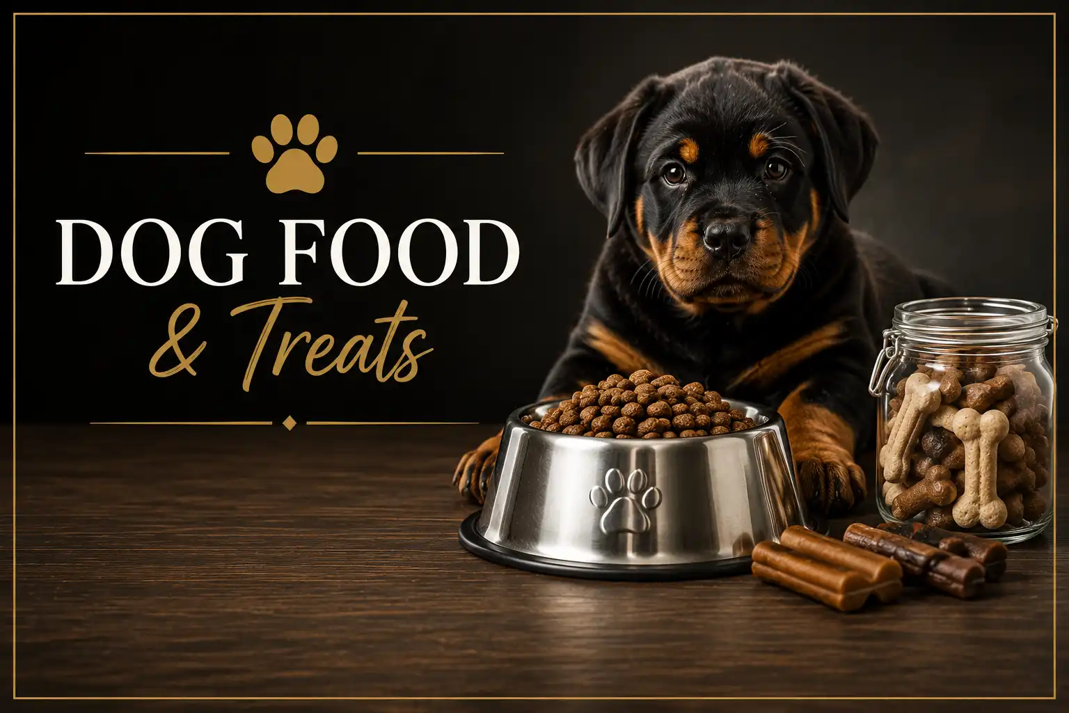 Best Rottweiler puppy food, dog treats and nutrition recommendations from DKV Rottweilers including premium foods, healthy treats and feeding essentials