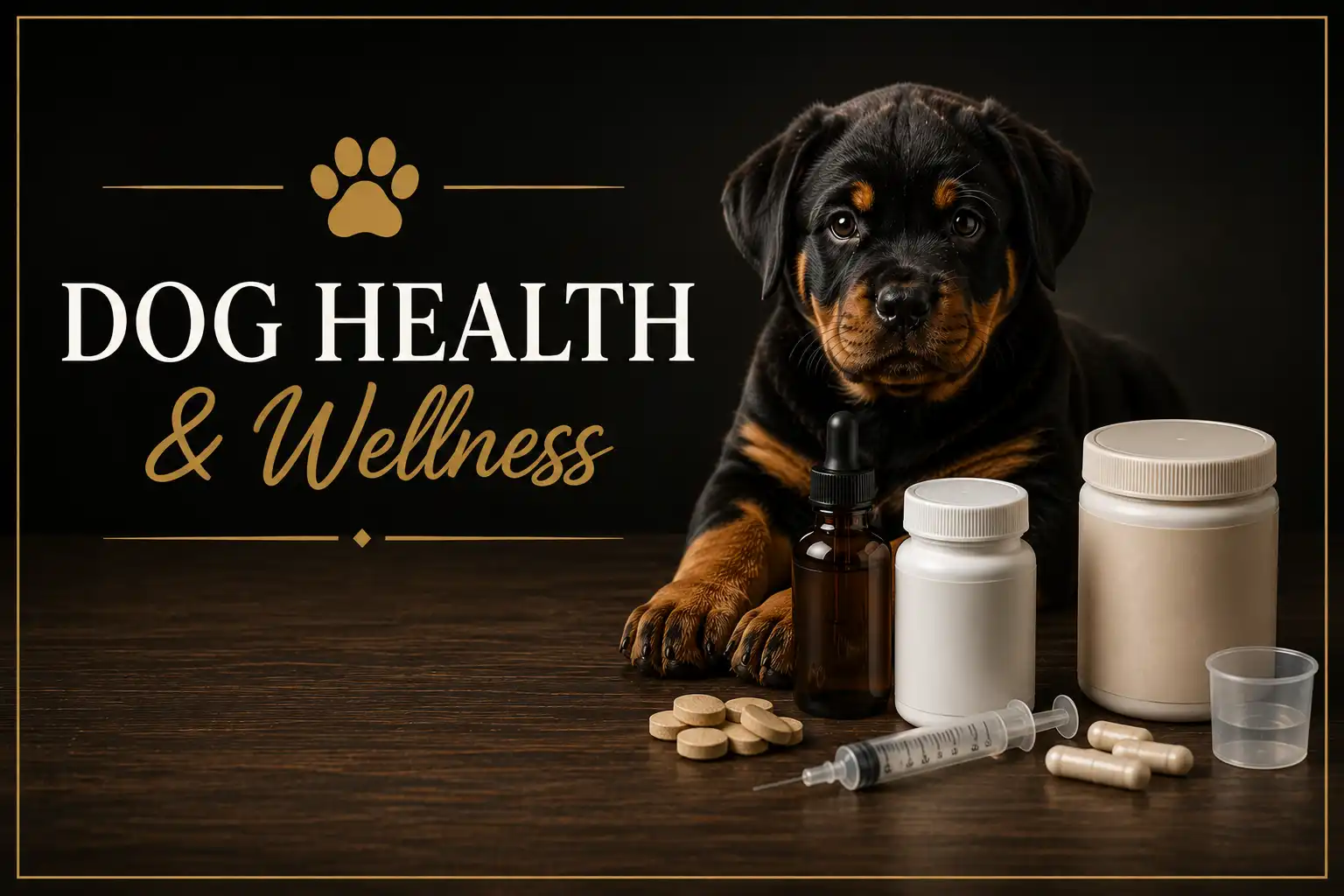 Rottweiler health and wellness products including supplements, joint support, digestive health and preventative care recommended by DKV Rottweilers