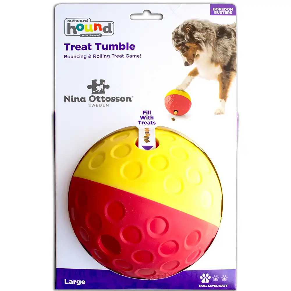 DKV Rottweilers recommends Nina Ottosson Treat Tumble Puzzle Dog Toy for German Rottweiler puppies for sale.
