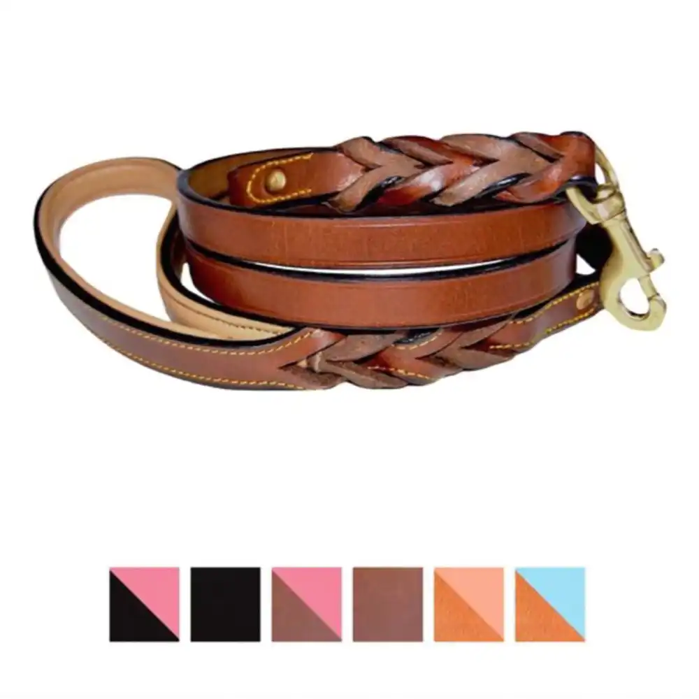 DKV Rottweilers recommends Soft Touch Leather Braided Dog Leash for German Rottweiler puppies for sale.