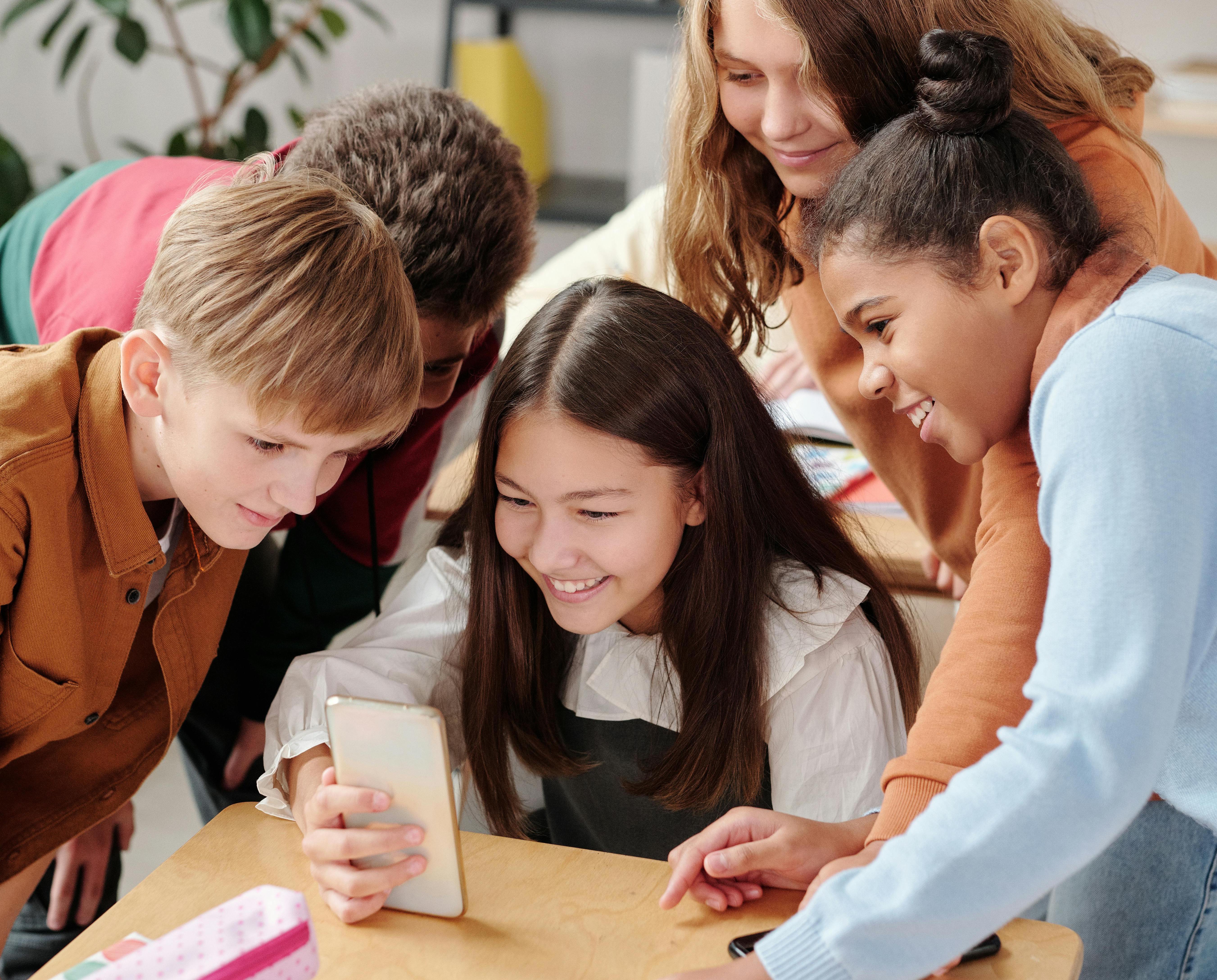 image of students sharing a project