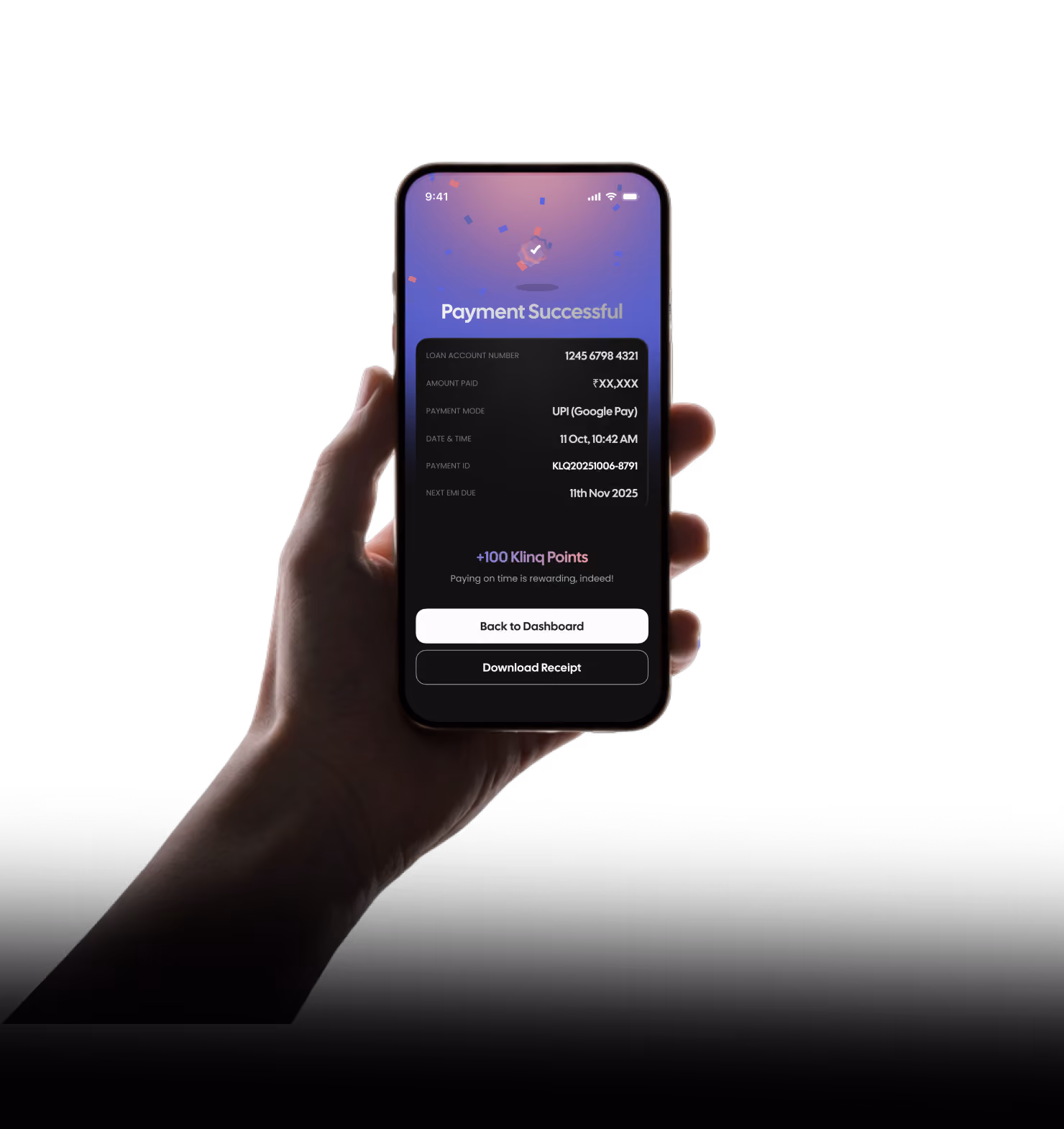 App feature showcase frame