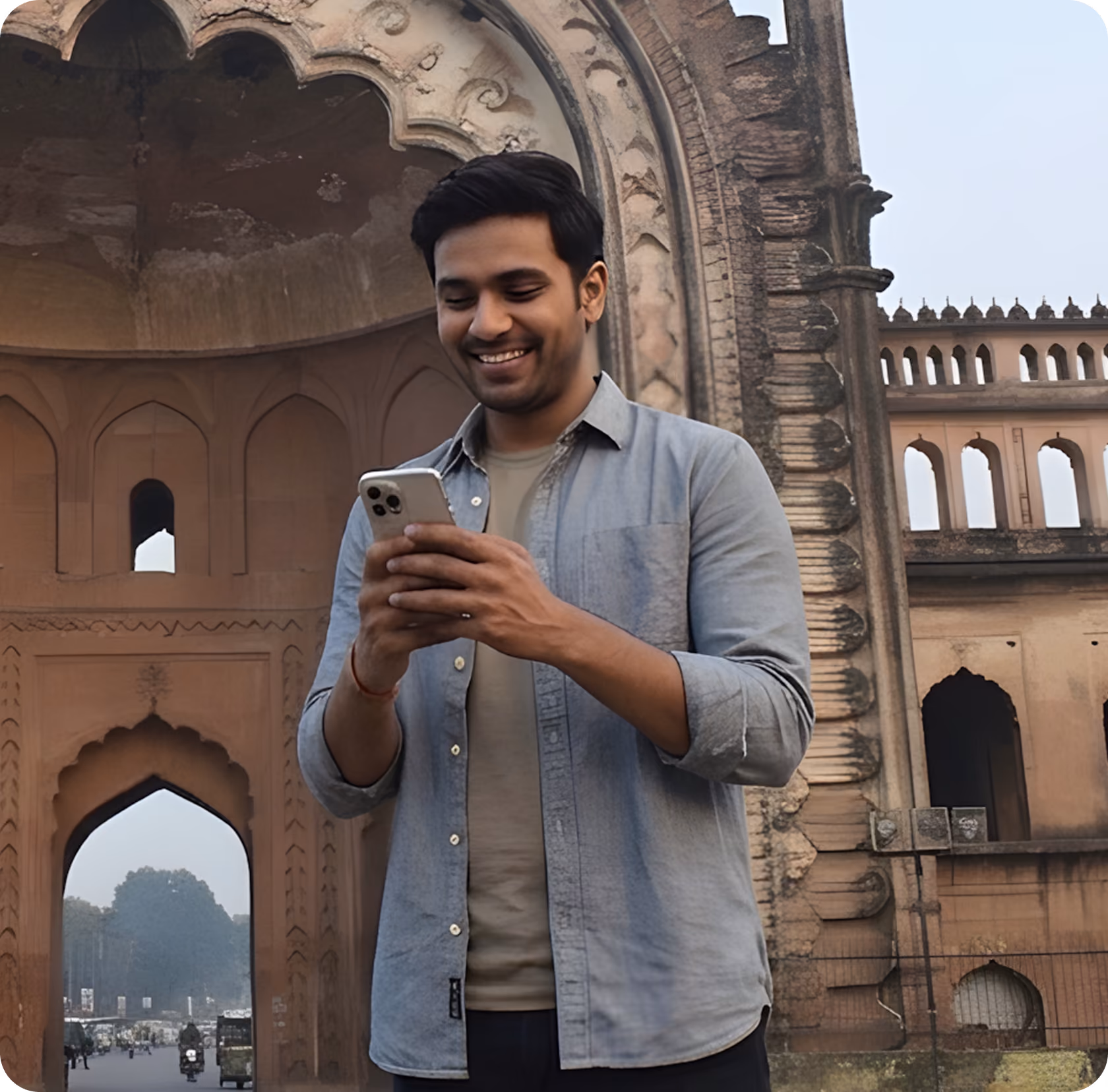 Personal loan in Lucknow for salaried professionals checking loan details on mobile