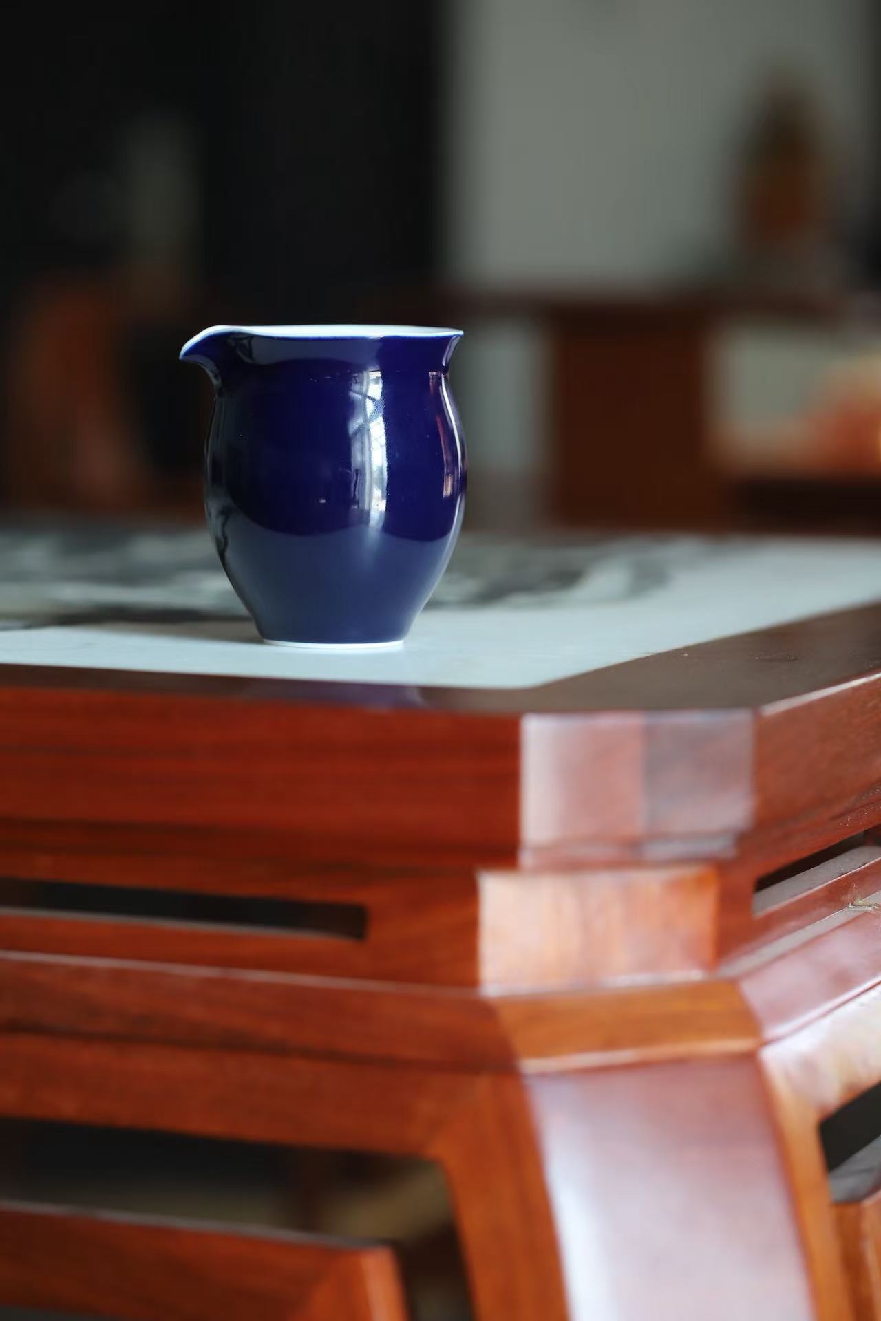 Tea Pitcher (Gongdao Bei) with Sacrificial-blue Glaze