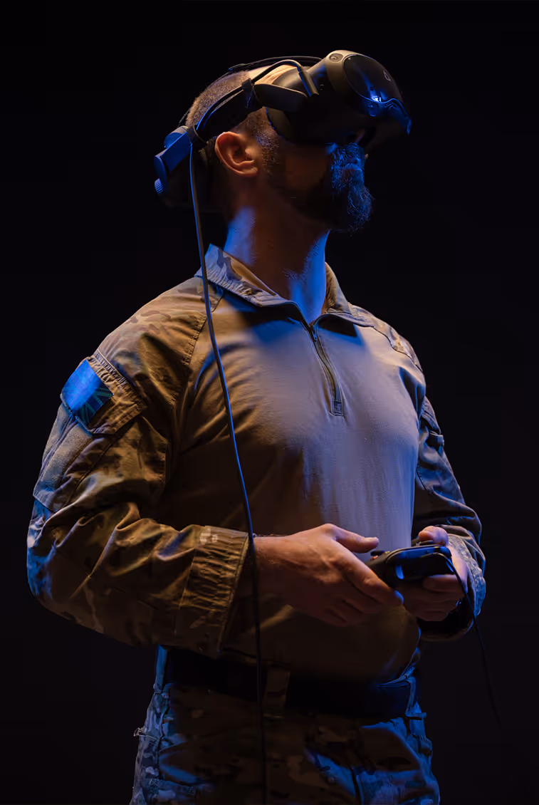 Man wearing VR Headset