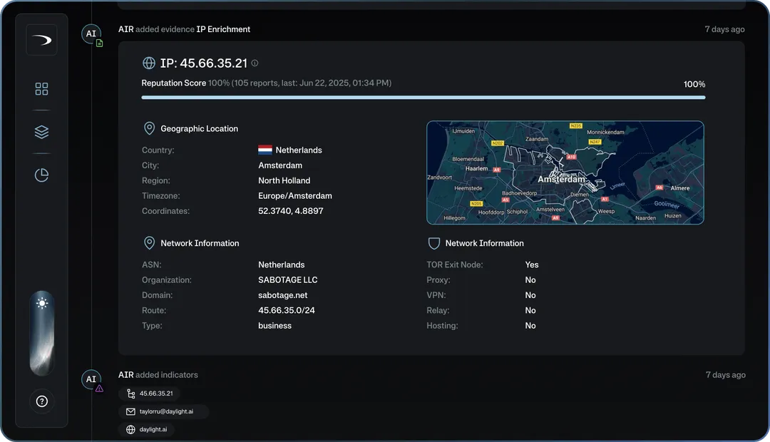 Agentic AI Investigation and Response