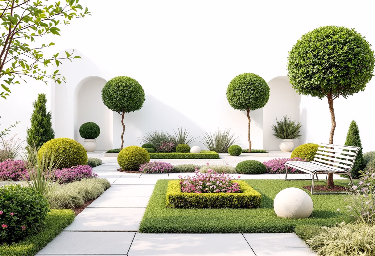 image of a beautifully landscaped garden (for a landscaping service) 1