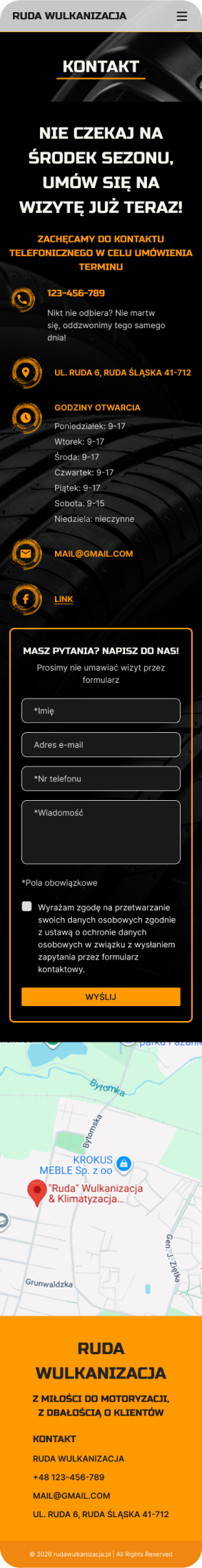 Final contact design, desktop and mobile view