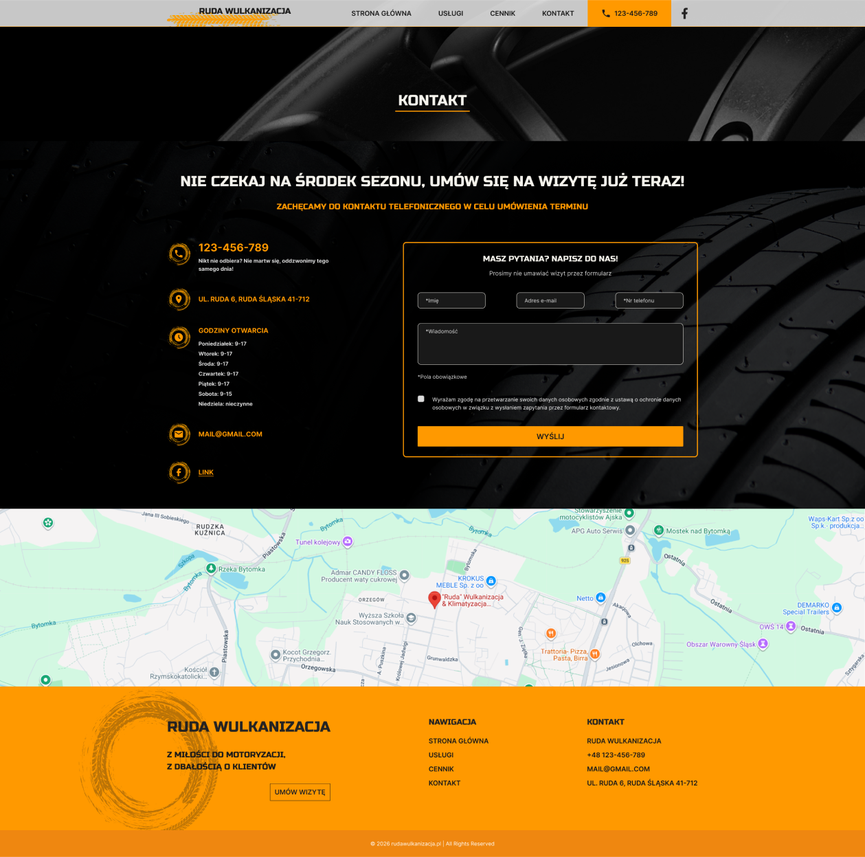 Final contact design, desktop and mobile view