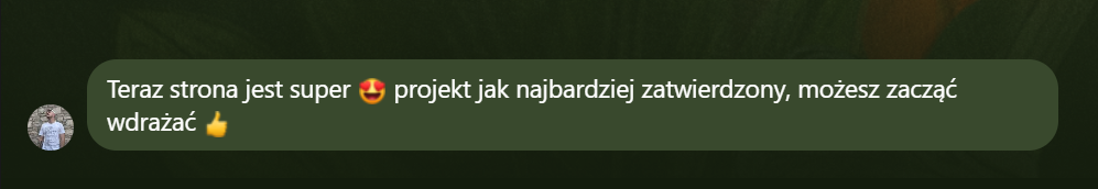 A message from a satisfied customer