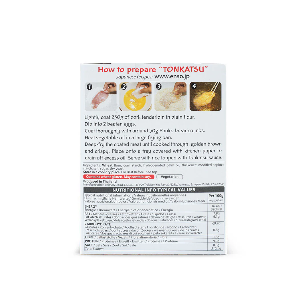 Nutritional Panel ENSO Panko Japanese Breadcrumb