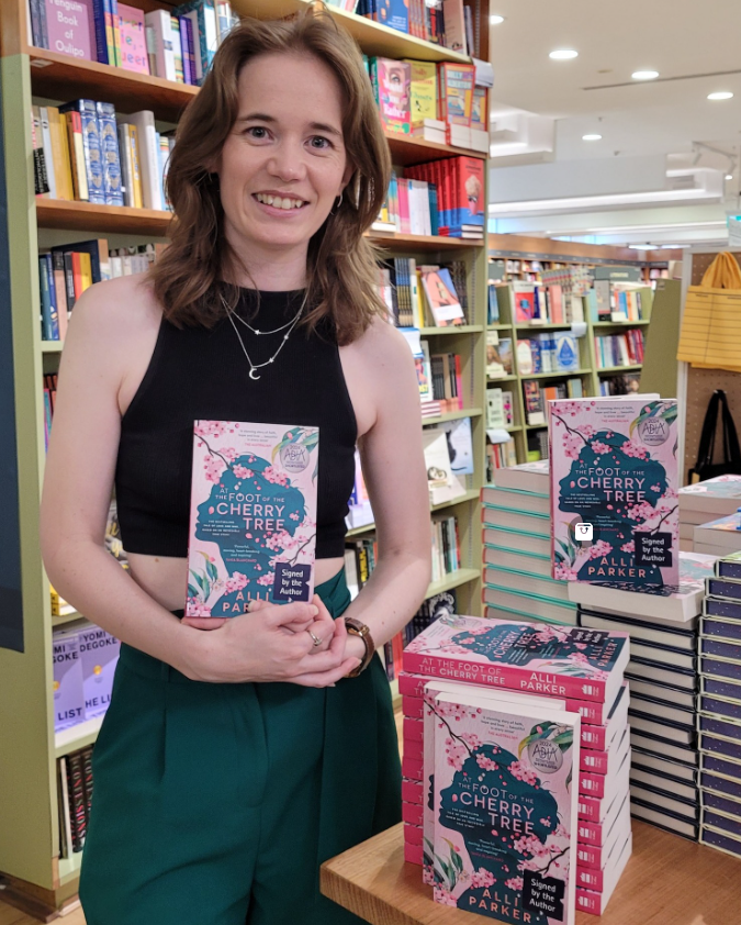 Alli Parker launching her first novel - At the Foot of the Cherry Tree