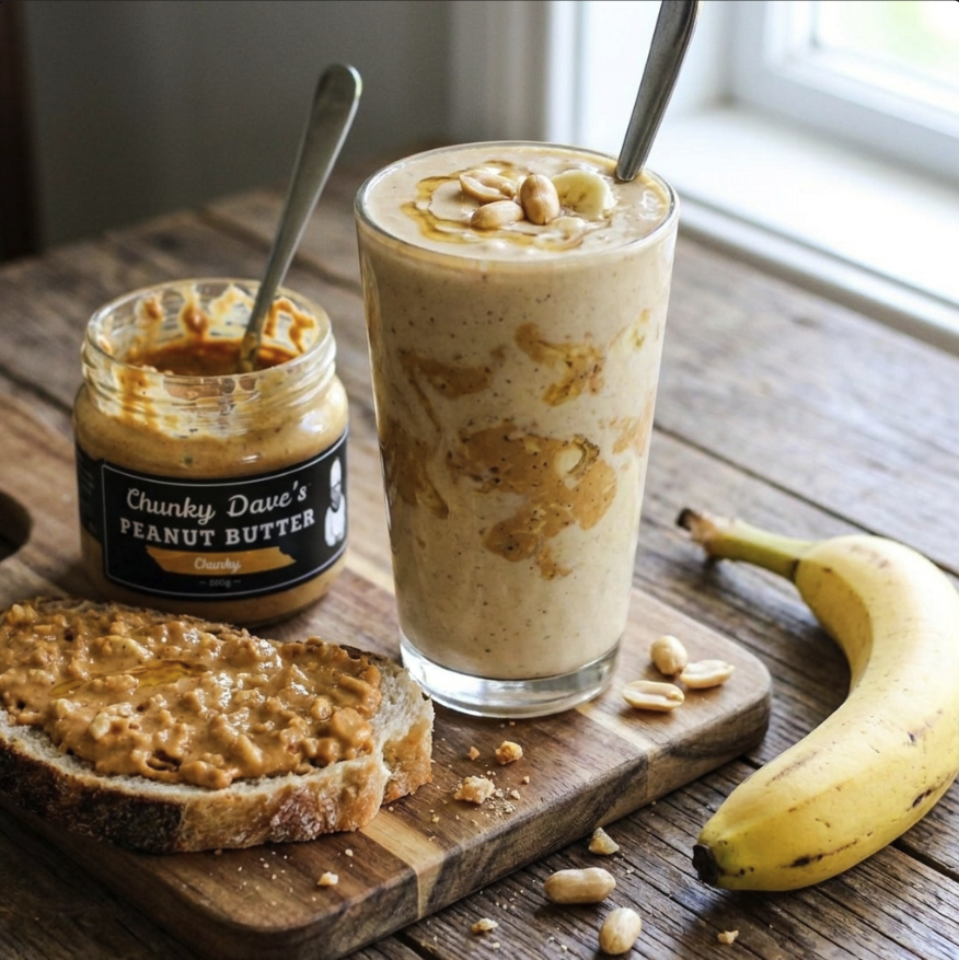 Chunky Dave's Banana Peanut Butter Smoothie