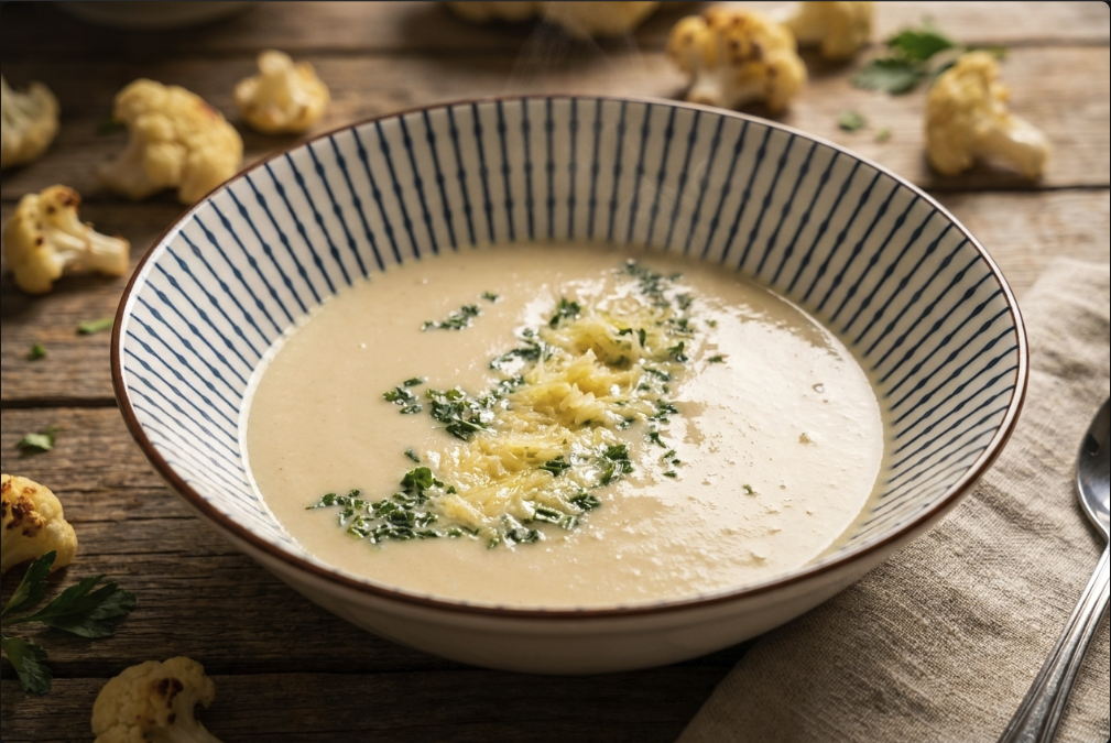 Bowl of Cream of Cauliflower Soup