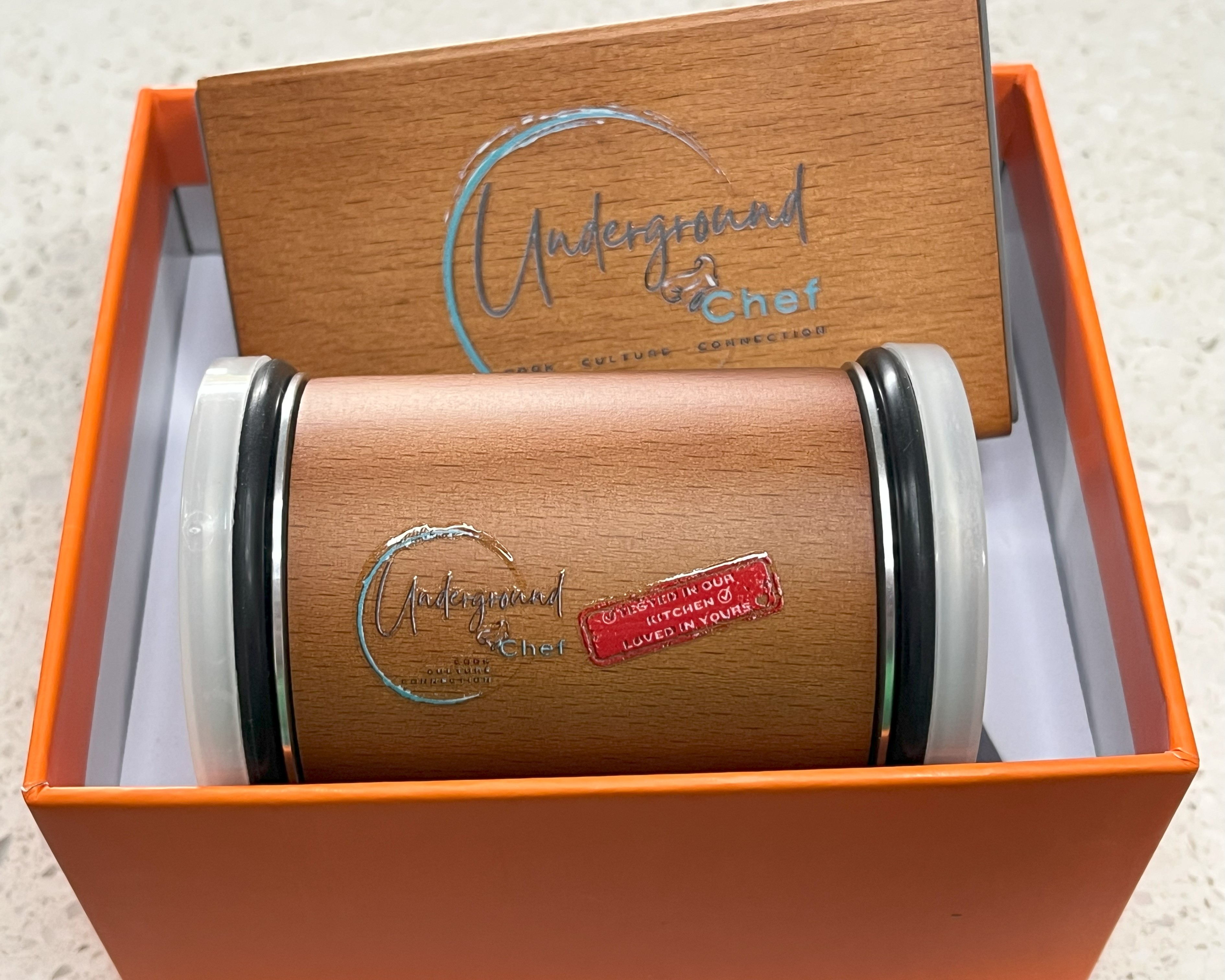 Chef-Tested Rolling Knife Sharpener boxed