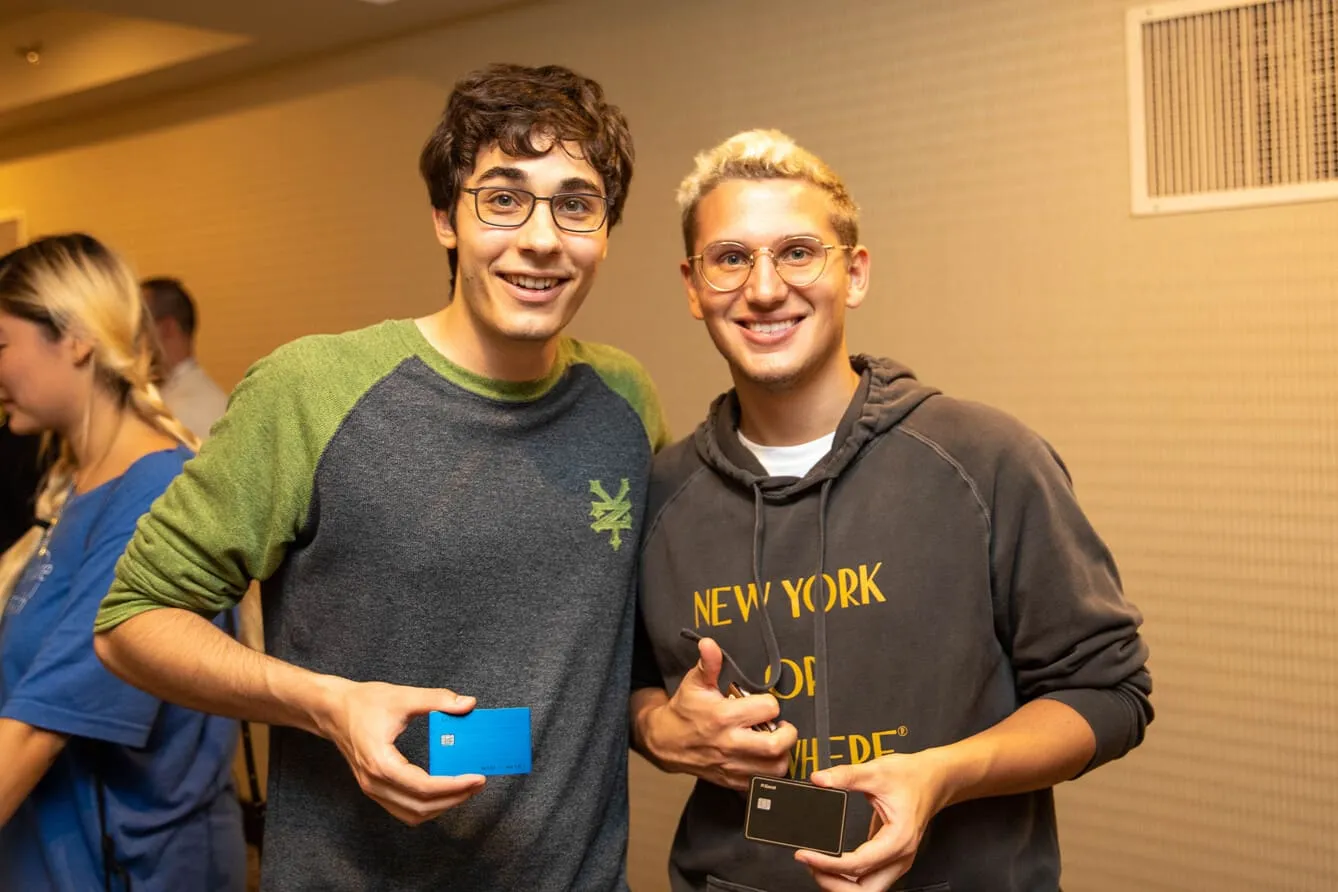 Karat card held by content creator