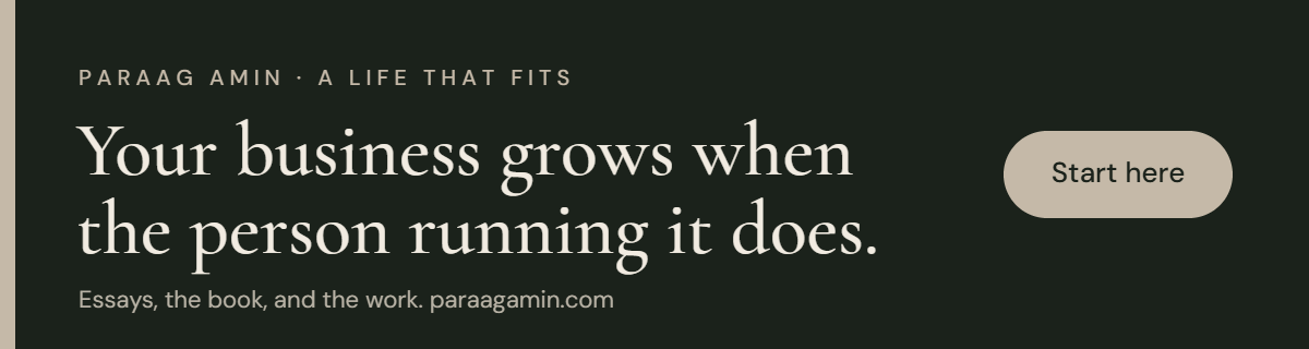 Your business grows when the person running it does. paraagamin.com