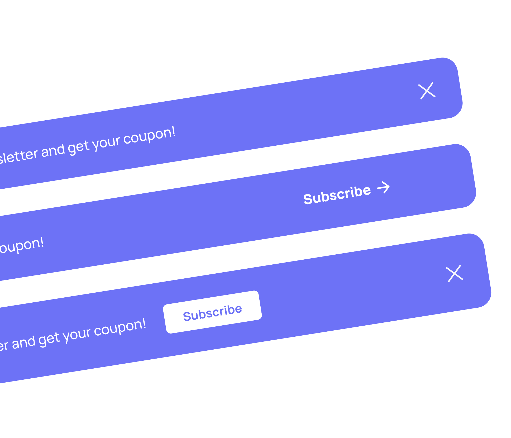 Finance X - 3 Notification Bars - Fintech and Finance Webflow Template