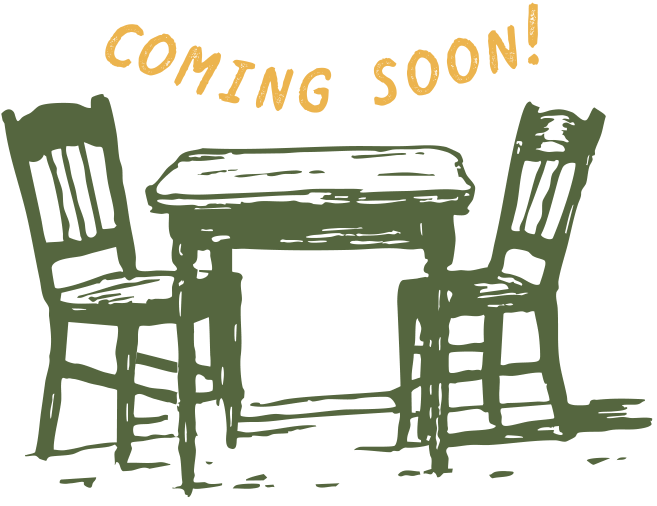 Table and chairs block illustration