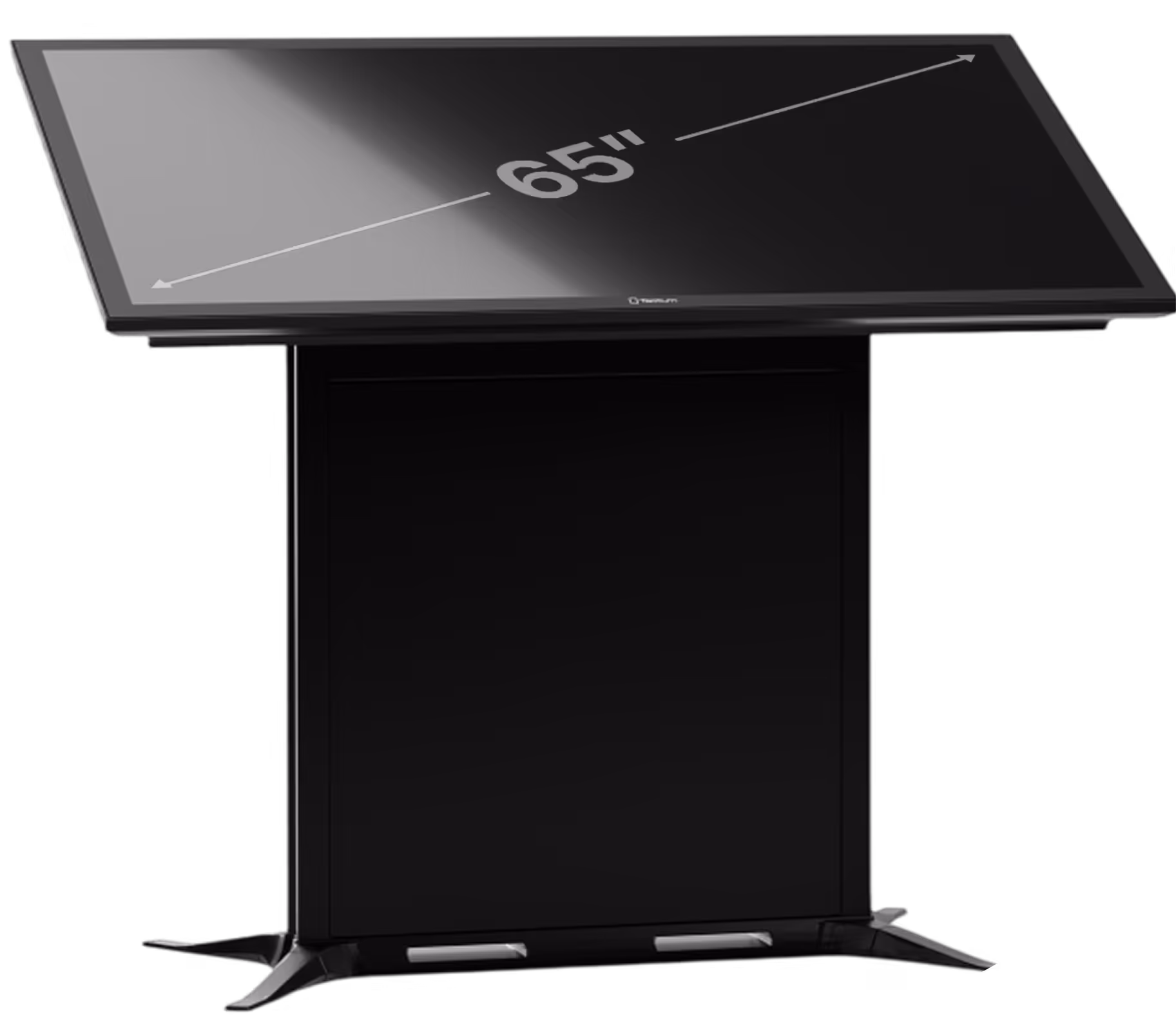 Горизонтальна інтерактивна панель Tactum 65″ у чорному корпусі.