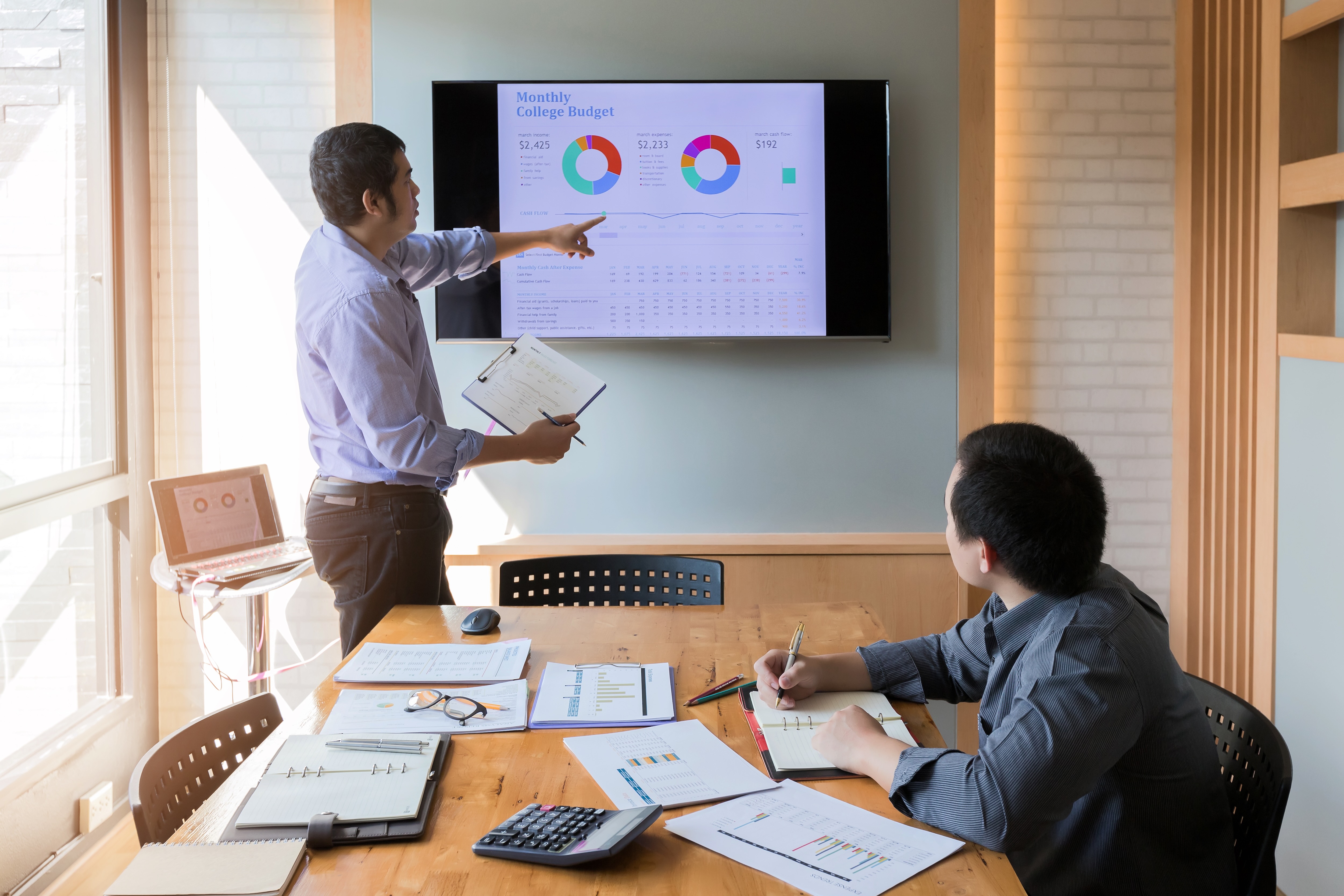 An IT performance dashboard being reviewed on screen