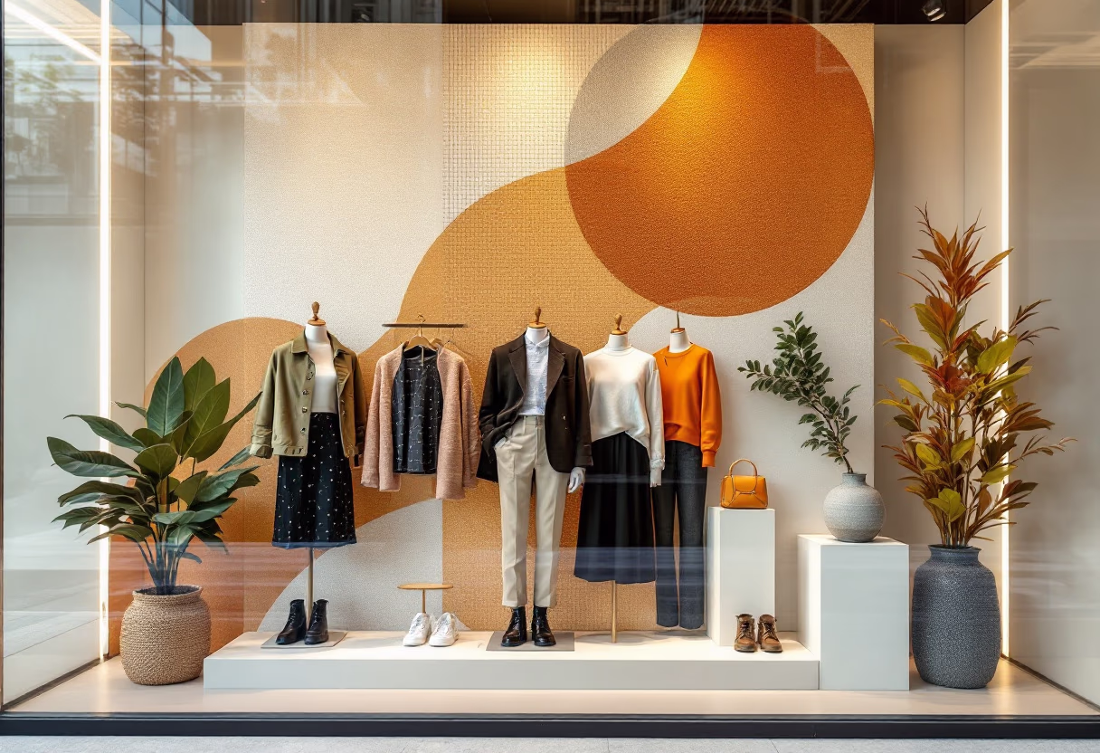 image of seasonal collections for a clothing boutique