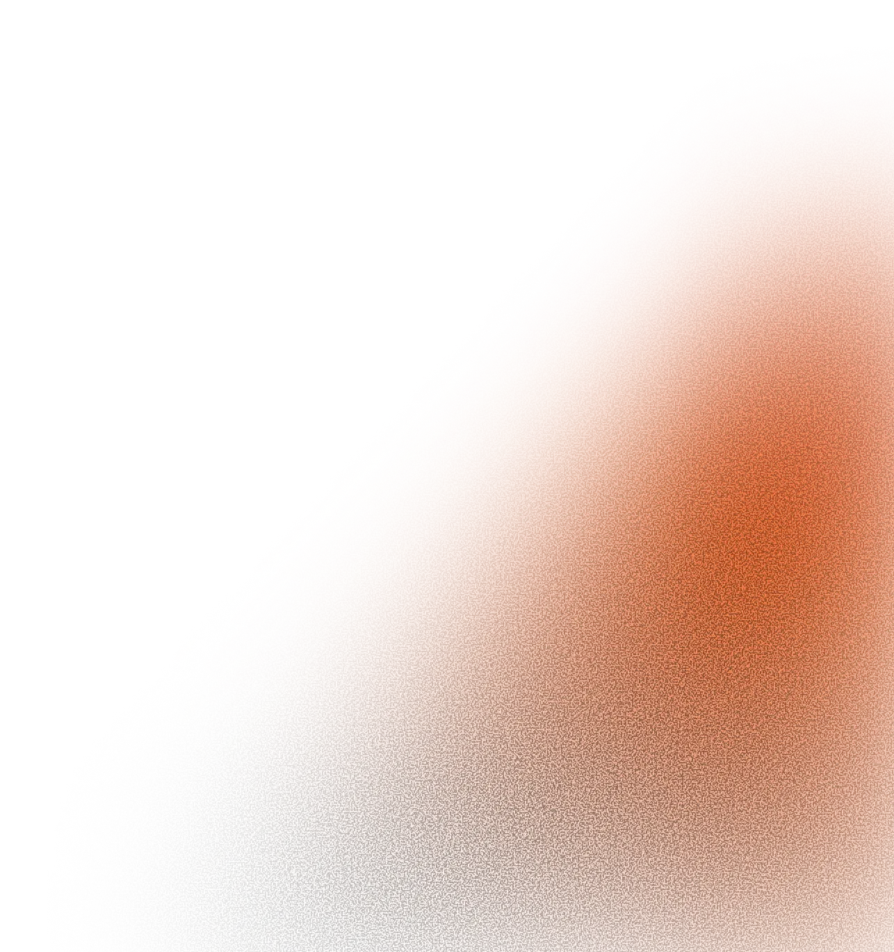 Abstract rounded shape with a gradient blending from bright orange to white on a black background.