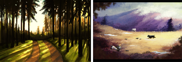 Natasha's August 2014 speed-painting compared to June 2016 speed-painting