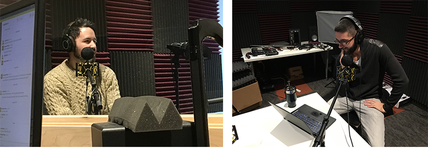 Dan and Brandon in the studio