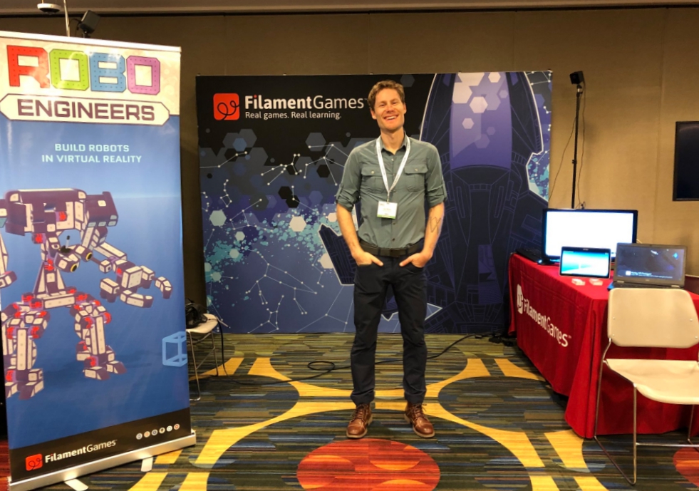 Filament Games booth setup