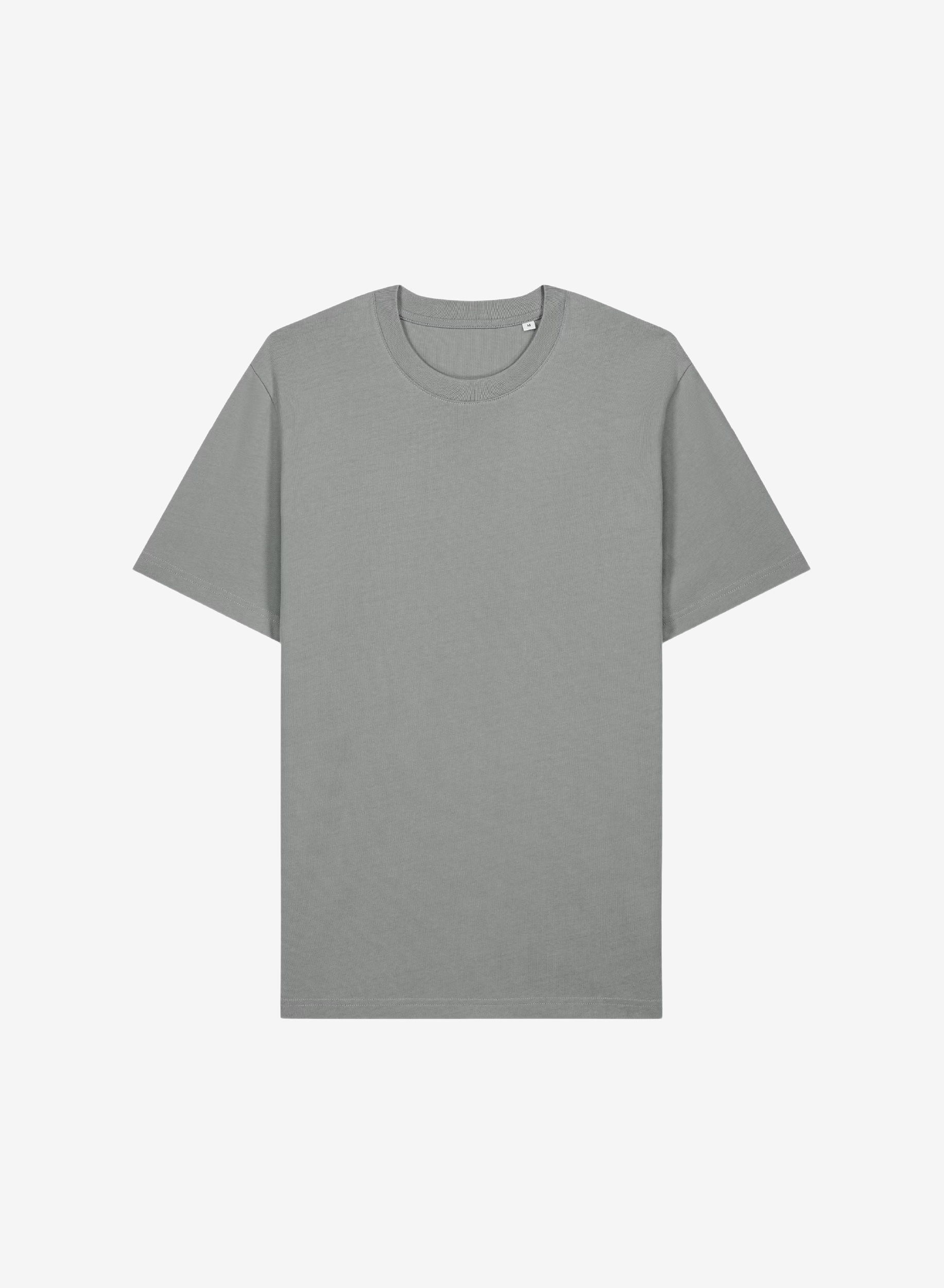 Produktbild på en oversized unisex t-shirt i ekologisk bomull med avslappnad passform.