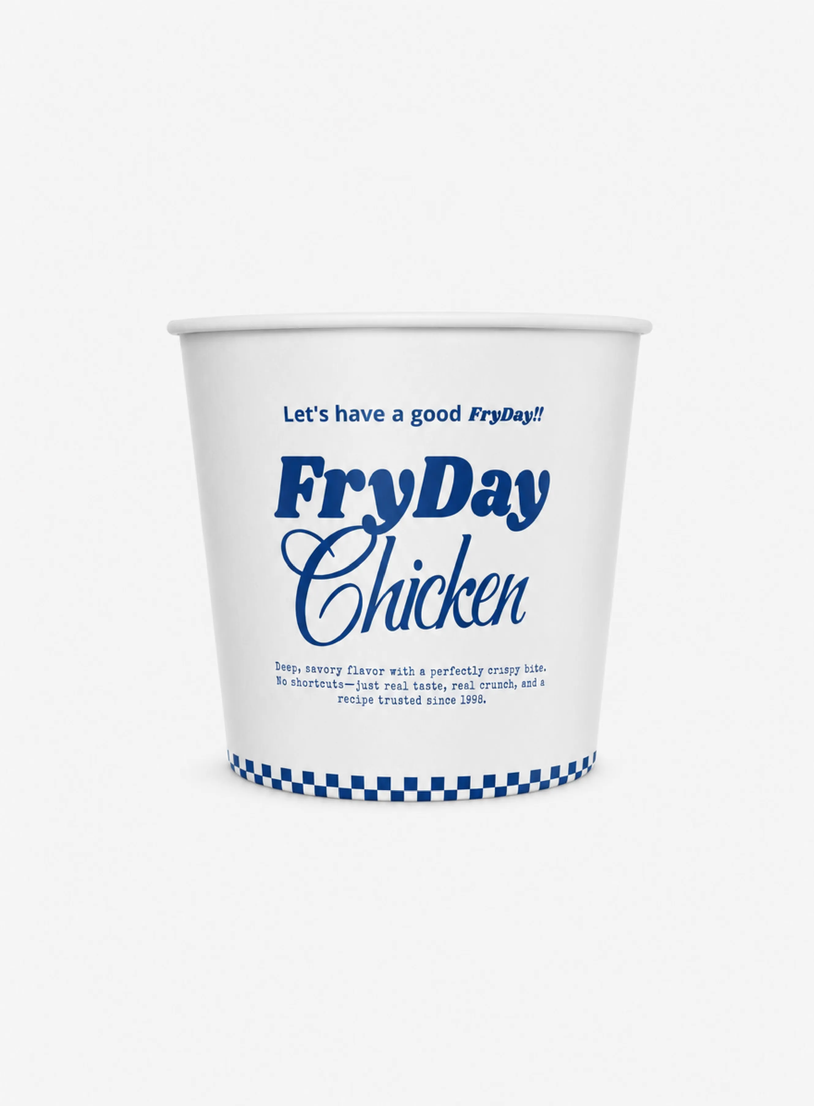 Produktbild på en vit pappersbägare med profiltryck och skyddande coating på insidan.