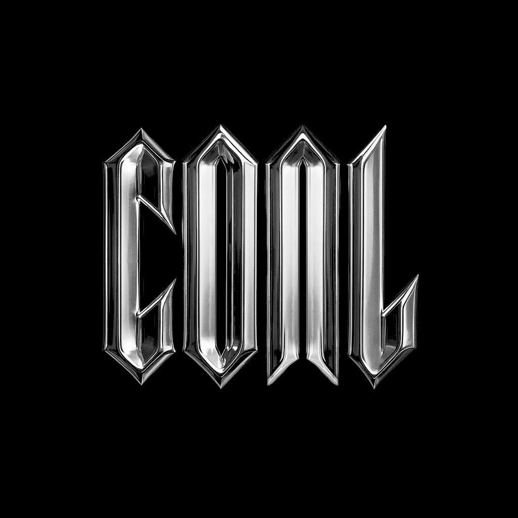 COAL logo render 06 — chrome