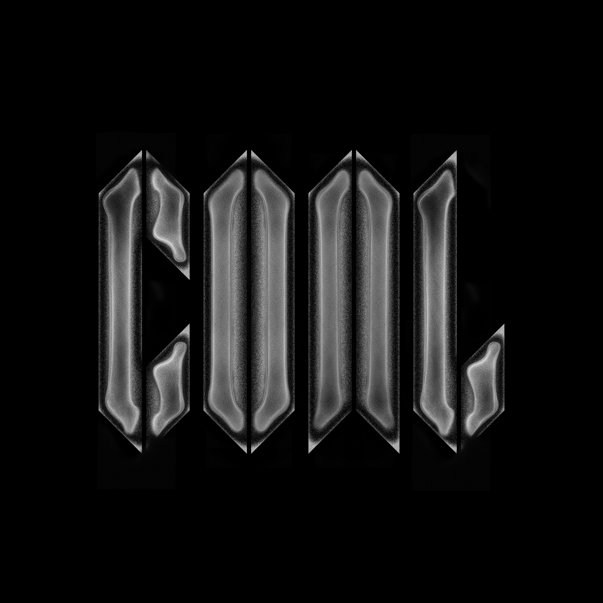 COAL logo render 08 — dark chrome